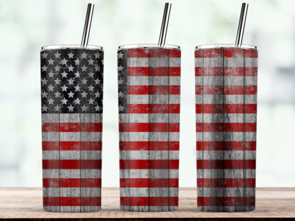 American Flag Grunge 20oz Skinny Tumbler: Graphics for Crafts