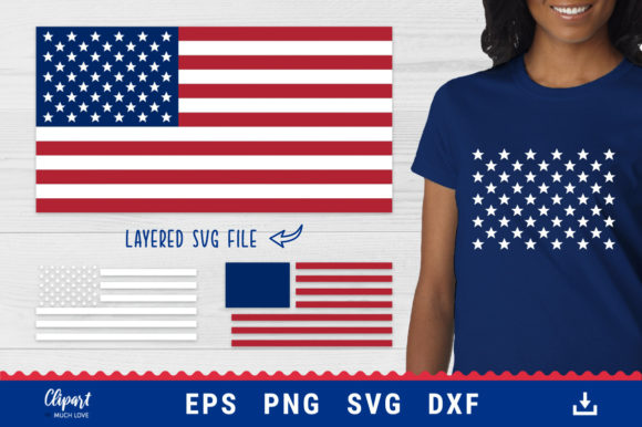 American Flag SVG for Crafts & Graphics