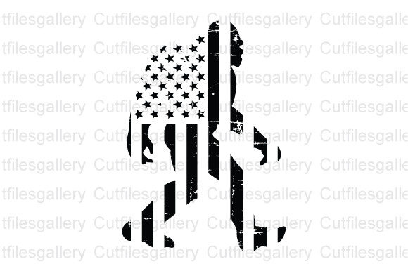 Bigfoot America Flag SVG: Graphics and Crafts Fusion