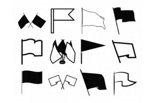 Blank Flag Outline and Template for Crafts and Graphics