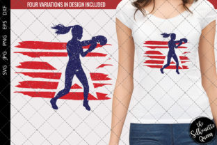 Boxing Women Flag Graphics for Crafts and Content