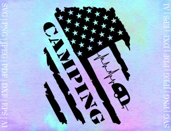 Distress Flag Camping Svg Graphics and Crafts