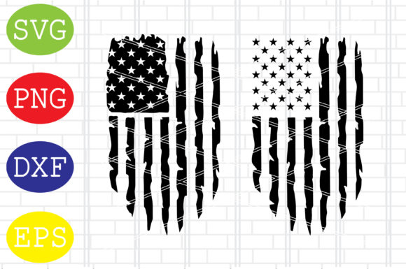 Distressed American Flag 04 Svg: Graphics and Crafts