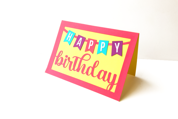Happy Birthday Banner Flag Card SVG: Graphics and Crafts in Action