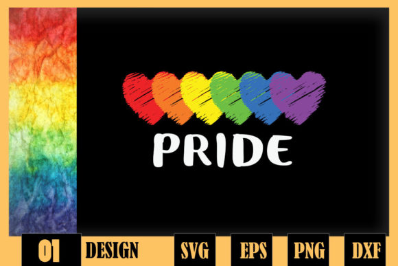 LGBTQ+ Design Asset: Rainbow Hearts
