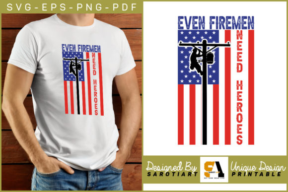 Lineman Design Sublimation USA Flag Graphics