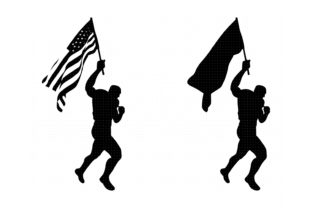 Man Waving the American Flag: Graphics and Crafts for Branding