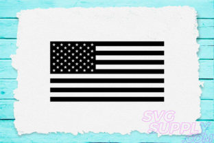 Monochrome America Flag Graphics and Crafts
