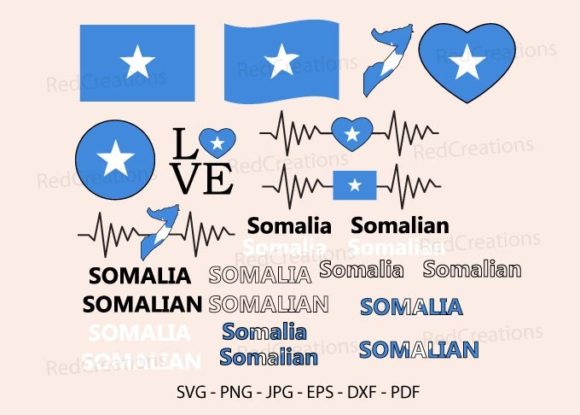 Somalia Flag Graphics for Crafts