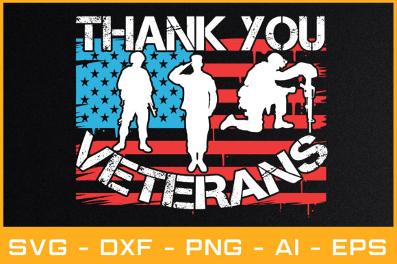THANK YOU VETERANS USA FLAG Graphics