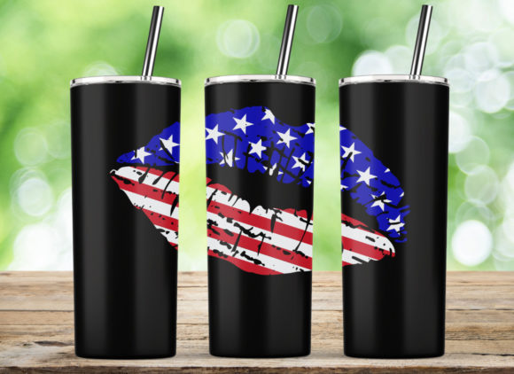 USA Flag Distressed Lip 20 Oz Tumbler: Graphics and Crafts for Content Publishing