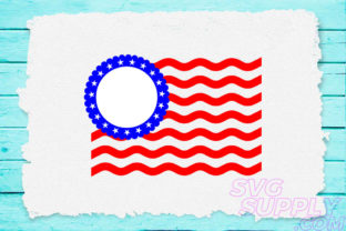 Wavy American Flag Graphics & Crafts
